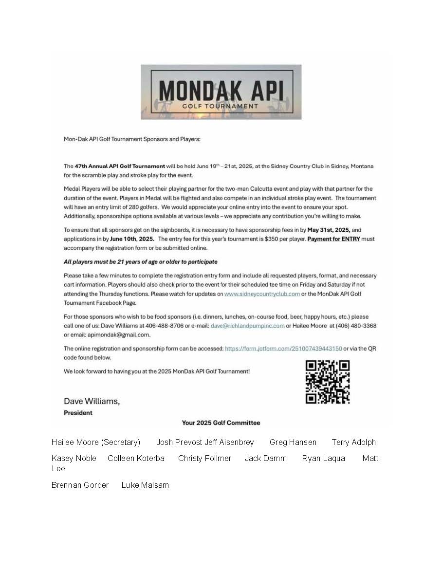 2025 API Letter